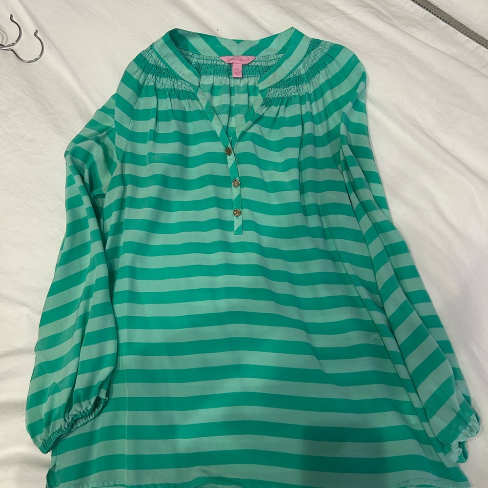 Lily Pulitzer Silk Long Sleeve Blouse